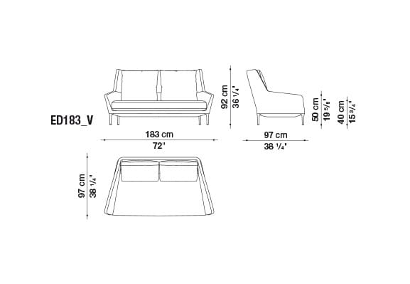 Угловой диван из ткани B&B Italia Эдуард ARCH-00007771 - Вид №6