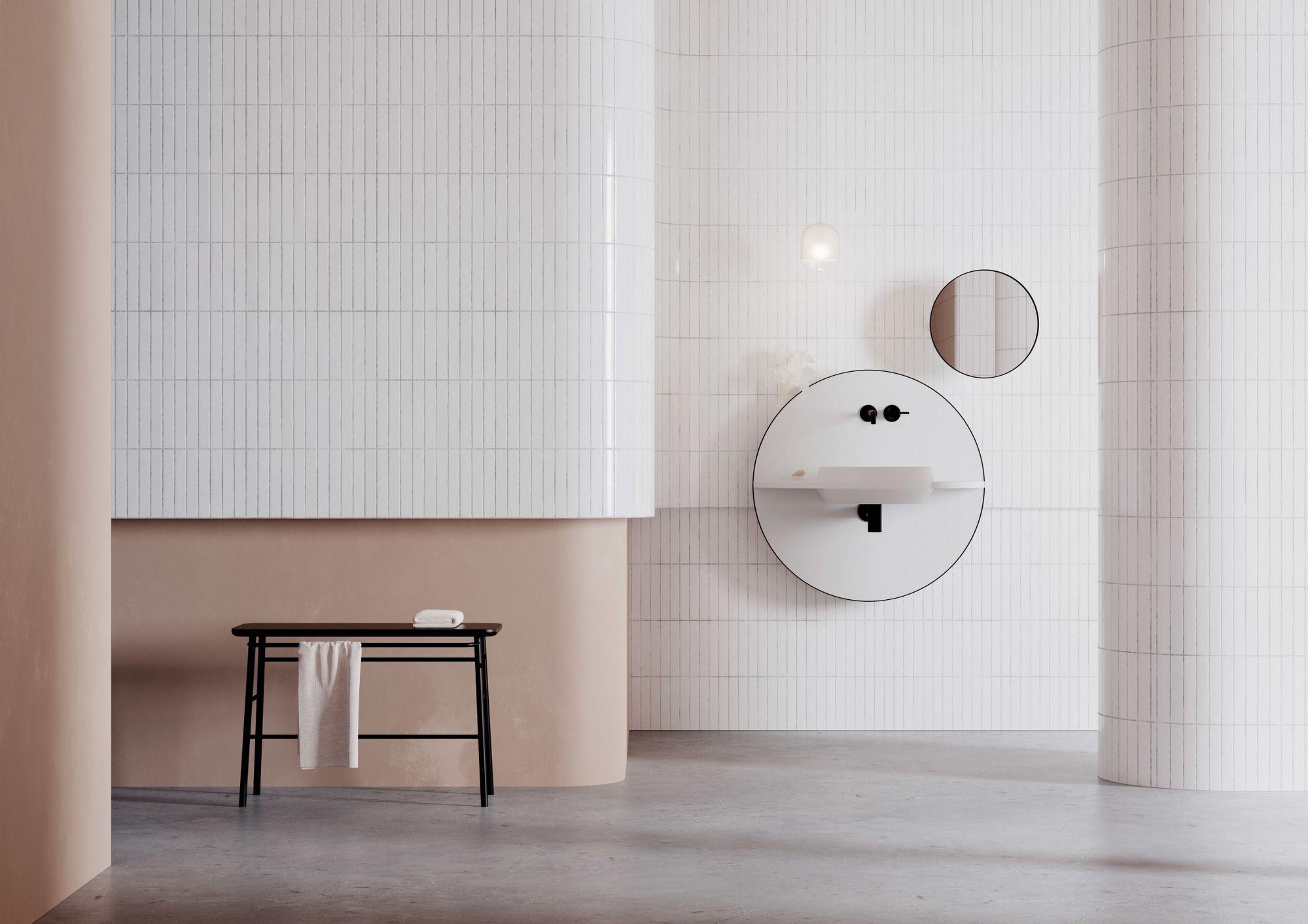 Круглое зеркало с настенной полкой Ex.T арка ARCH-00020729 - Вид №2