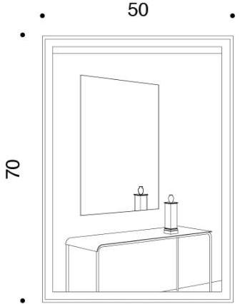 Danese Milano Прямоугольное зеркало из дерева и стекла с настенной рамой Drawing Drg8720a0n  - Вид №2