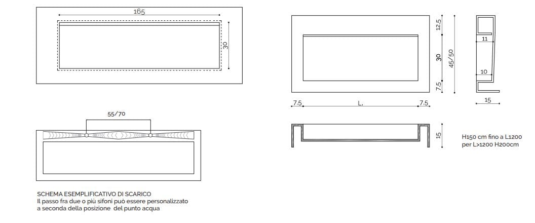 Подвесная раковина Corian® с столешницей Acquapazza Corian ® elements ARCH-00040732