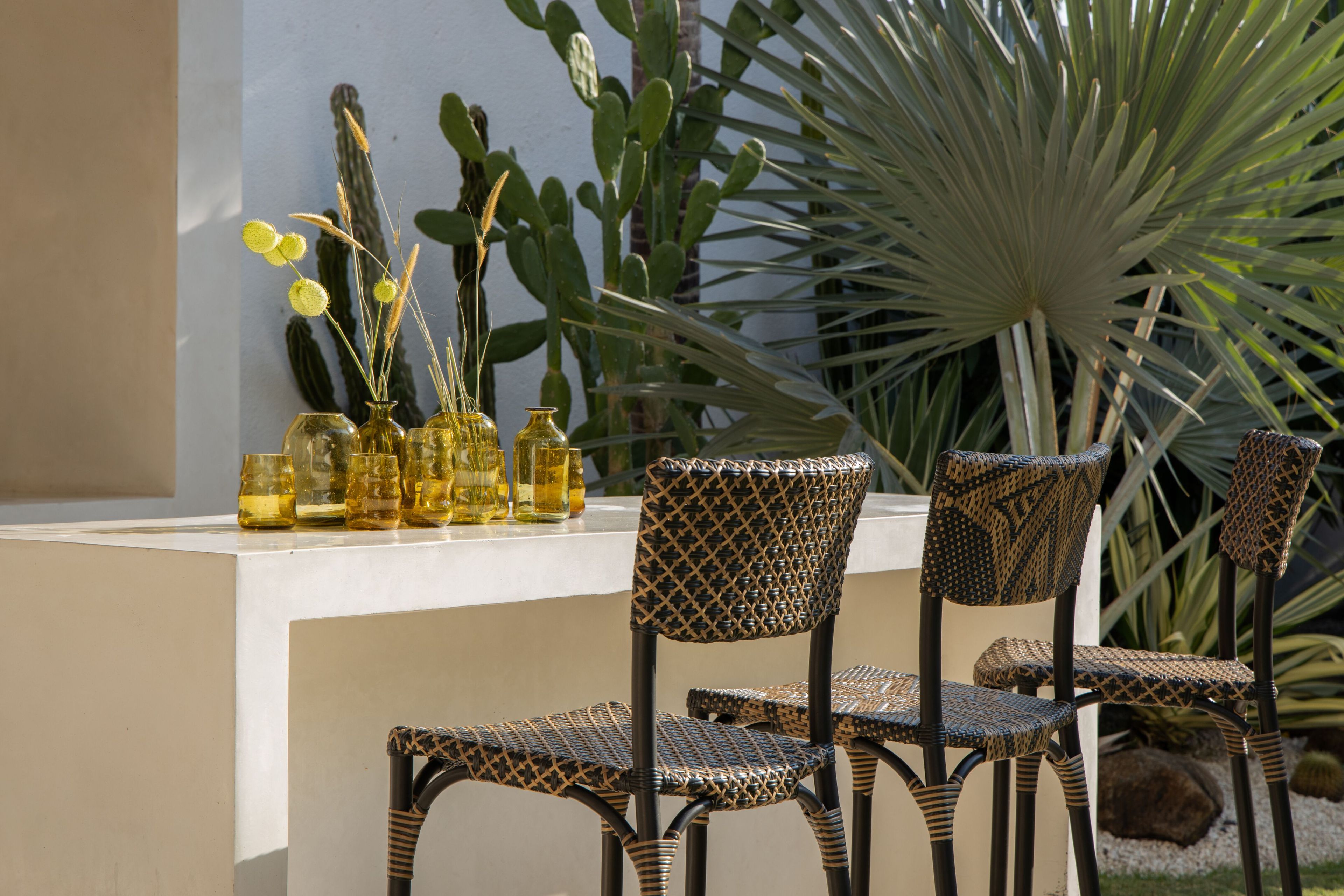 Высокий садовый стул из синтетической ткани со спинкой cbdesign Tosca ARCH-00066936 - Вид №1