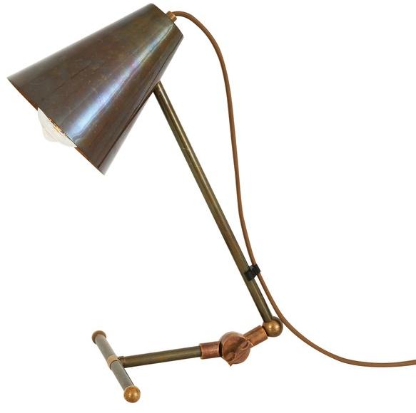 Mullan Lighting Настольная лампа с прямым и отраженным светом ручной работы led из латуни в современном стиле  Mltl037  - Вид №2