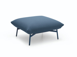 Прямоугольный пуф из ткани