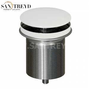 FL012BI Донный клапан с накладкой из керамики для раковин c перелива Globo 7 см цвет Белая глазурь Globo ACCESSORIES Италия