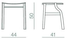Bedont Низкий деревянный табурет со встроенной подушкой Kalea sun-id-1350220 - Вид №2