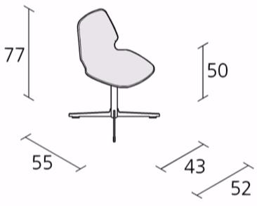 Alias Кресло вращающееся с 4-мя спицами Taormina tindari sun-id-1423736 - Вид №3