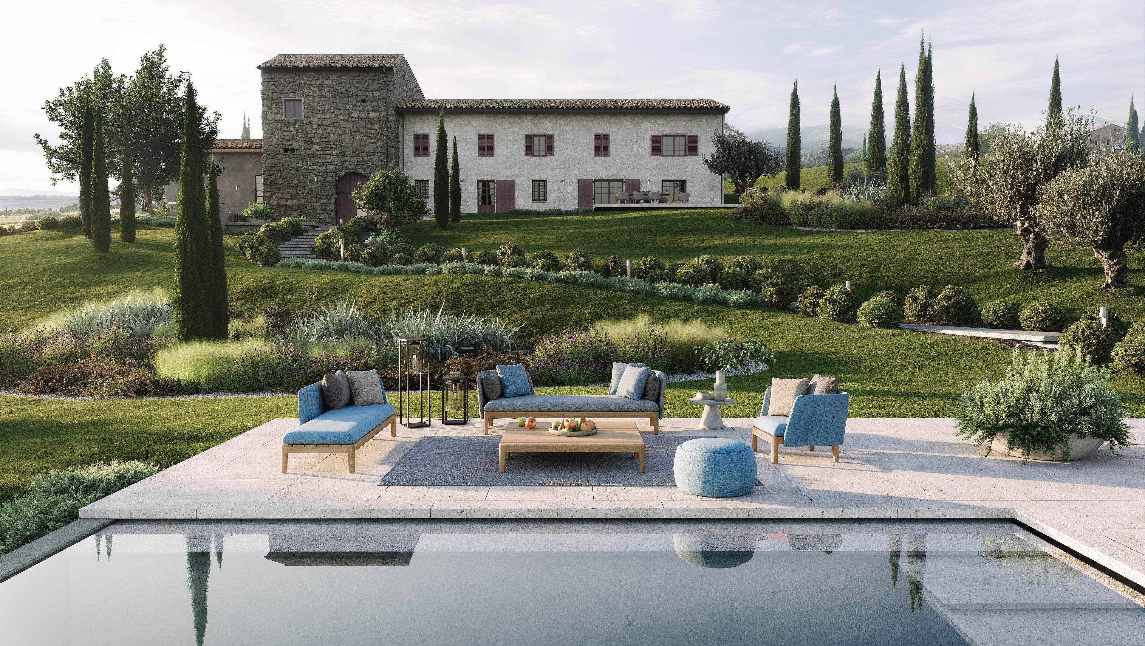 Садовая скамейка из тикового дерева Royal Botania Calypso Lounge ARCH-00002649 - Вид №6