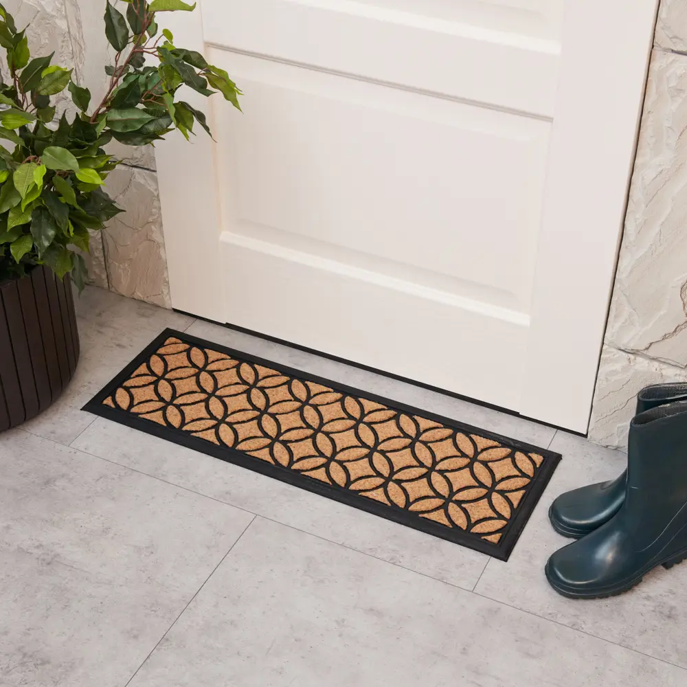 Коврик Inspire 859 Balia 25x75 см полиэстер цвет золотистый STLM-2145535 - Вид №3