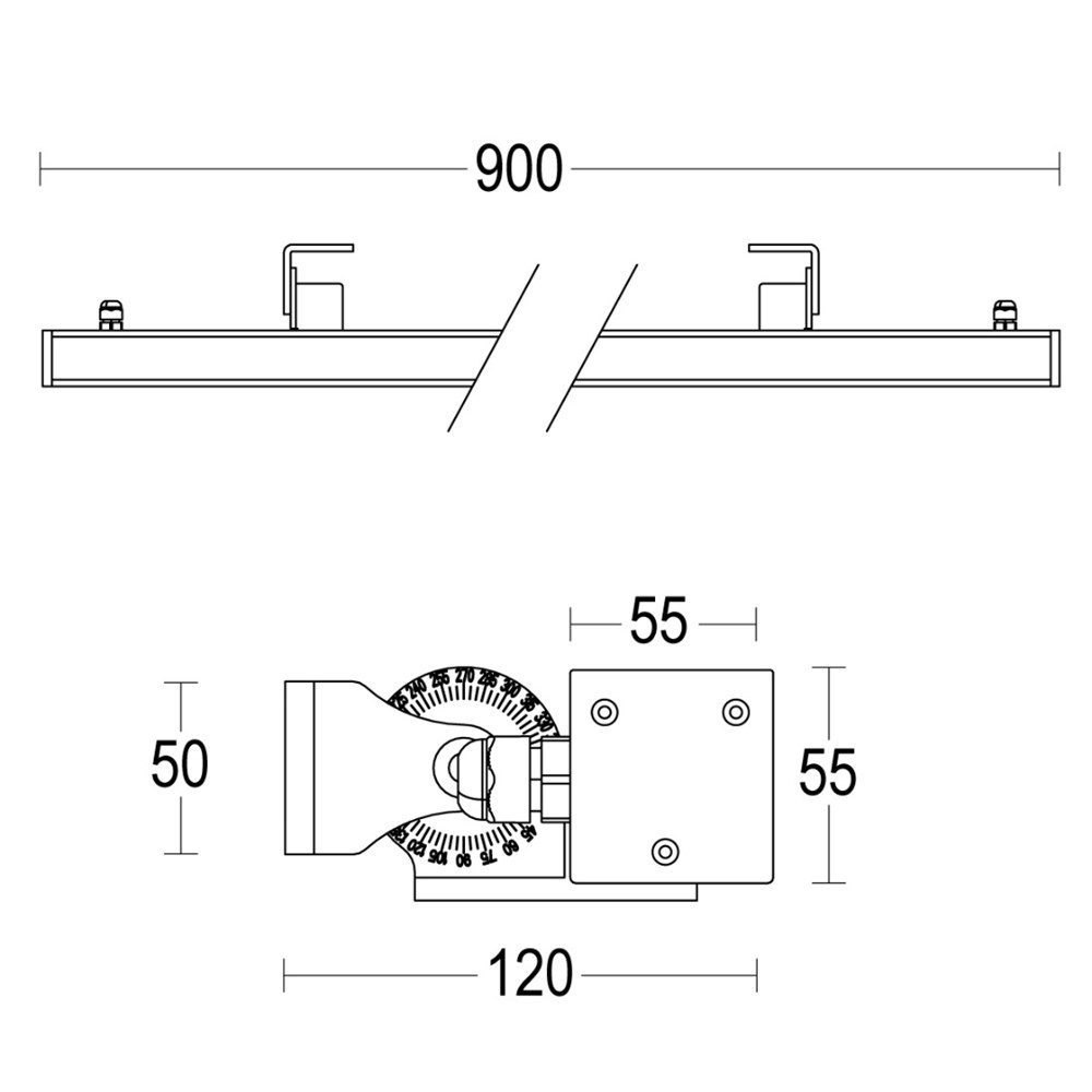 MaxiTratto Wall 900 Ghidini MaxiTratto Wall .05 Темно-Cерый (Матовый)  - Вид №1