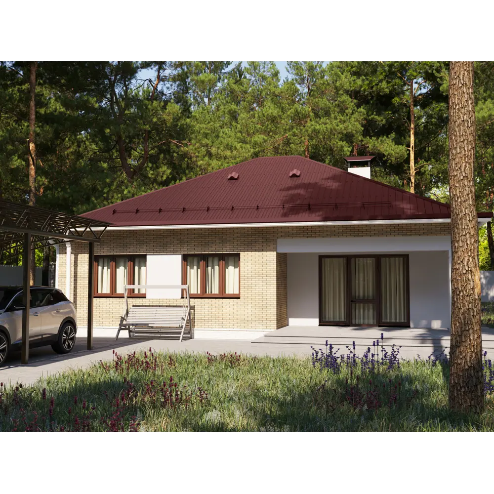 Планка ветровая для металлочерепицы 90x100 мм 2 м 0.4 мм RAL 3005 красный 12732006 STLM-2107174 Santreyd  - Вид №2