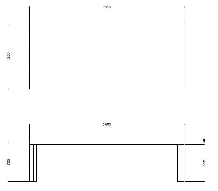 Прямоугольный мраморный стол Salvatori Люби меня, не люби меня ARCH-00086651 - Вид №2