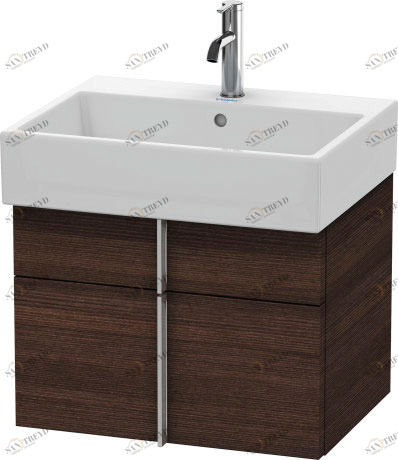 VA650505353 Тумбочка подвесная Vero Air #VA6505 584 x 431 мм Каштан темный, декор Duravit