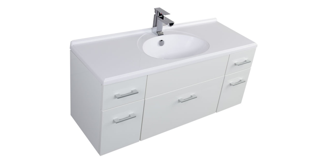 Комплект мебели Aquanet Данте 110 L белый (1 навесной шкафчик) 00164823 - Вид №3