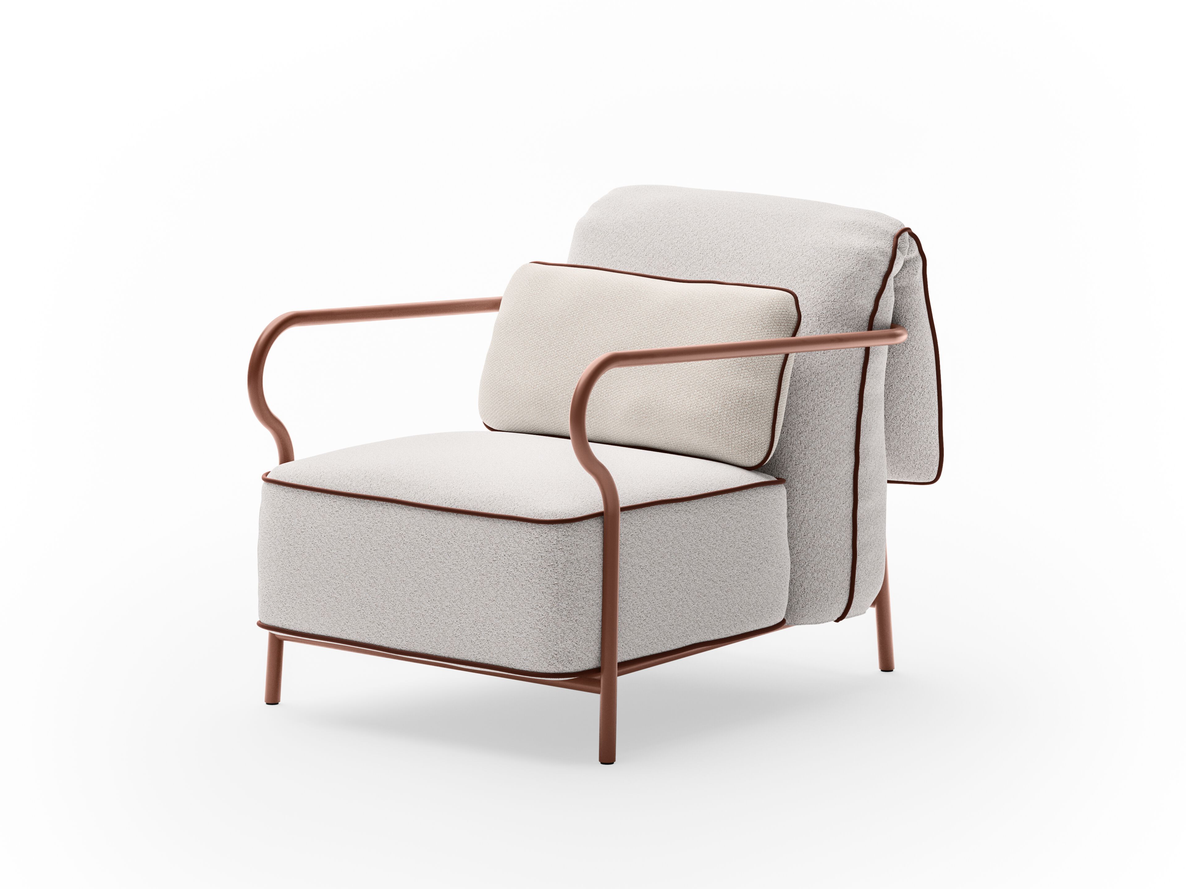 Алюминиевый садовый стул с подлокотниками Unopiù Salò ARCH-00033589