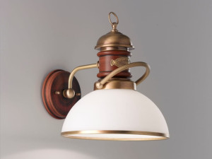 Стеклянный светодиодный настенный светильник с фиксированным кронштейном