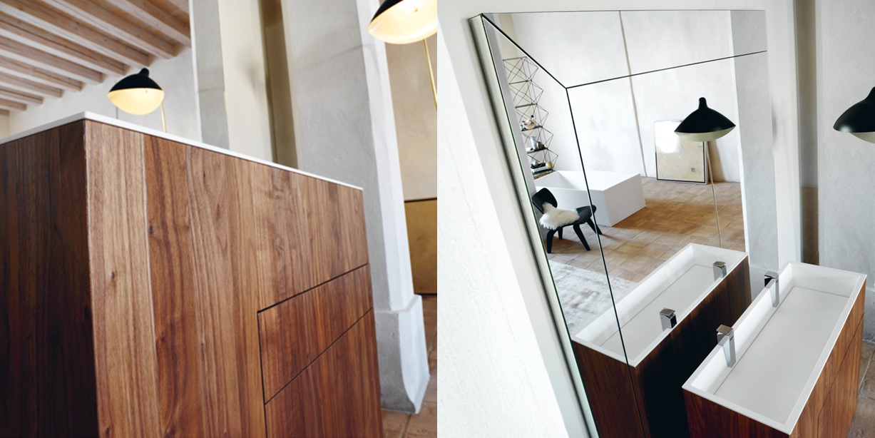 Комбинация ванной комнаты T08 в отделке Full 100 Milltek / 10 Noce Americano MILLDUE TOUCH TOUCH08 - Вид №2