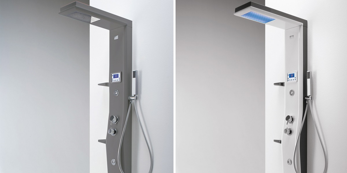 Душевая колонна Etoile White-Grey 160 см базовая 4ETA5N0WG Gruppo Geromin - Вид №1