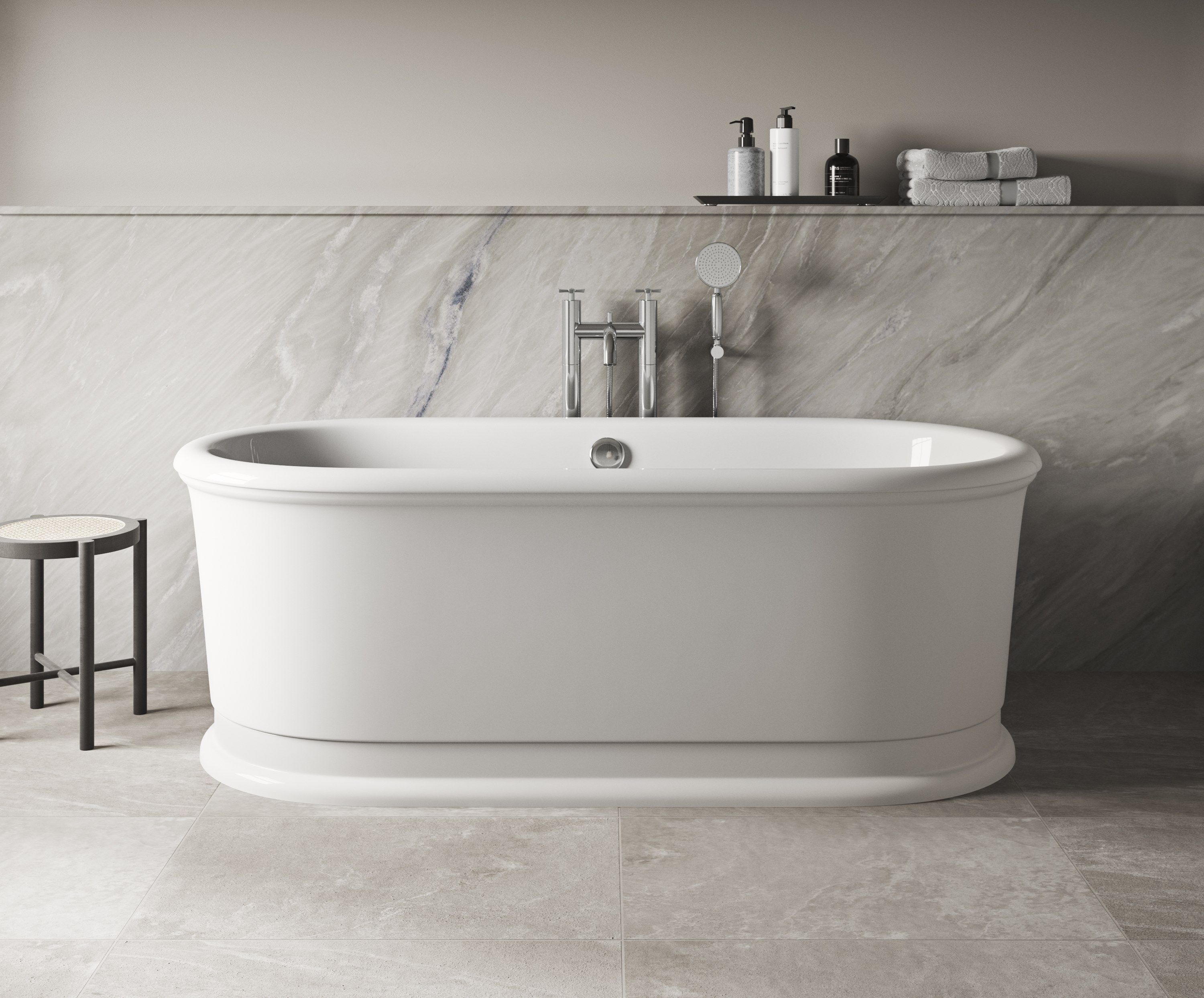 Смеситель для ванны с 2 отверстиями и ручным душем Burlington RIVIERA ARCH-00147596 - Вид №3