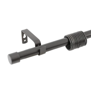 Карниз однорядный раздвижной 160-320 см металл цвет венге