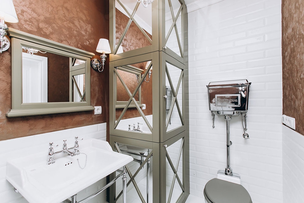 Смеситель для раковины на 2 отверстия Regent, с пробкой и цепочкой [KER10] Regent Burlington T16-QT, T4, T4B-2 - Вид №4