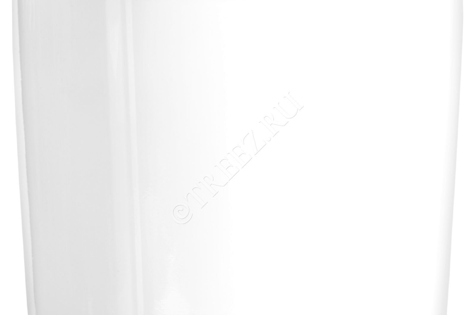 41.3321-05-065-WH-40 Кашпо  Effectory - серия Gloss - Низкая полусфера - Белый глянцевый лак Цветочная коллекция  - Вид №1
