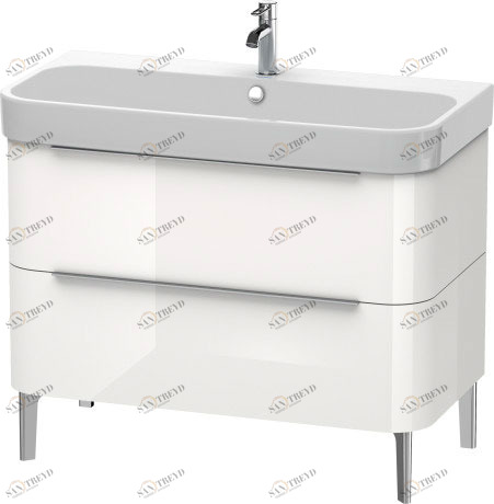 H2637402222 Happy D.2 Тумбочка напольная Белый глянцевый декор Duravit