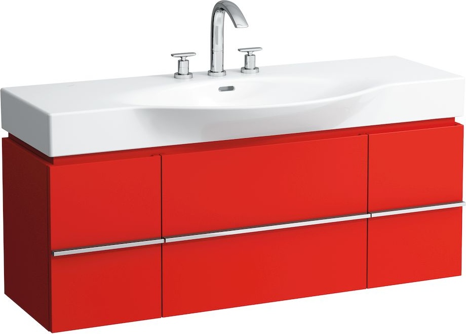 H4013020754631 Шкафчик под раковину, для раковин 811704, 812704, 2 выдвижных ящика с 2 дверцами, 2 стеклянные полки LAUFEN PRO - Вид №24