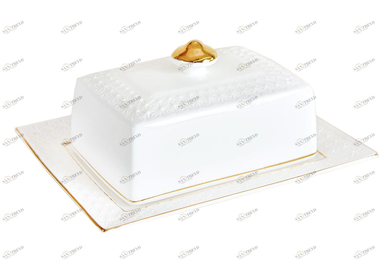 029615 Маслёнка Керамическая Коралл Россия 