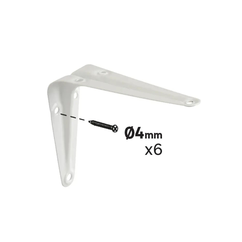 Утилитарный кронштейн Normo 7.5x10 см нагрузка до 7 кг цвет белый 89438025 STLM-2031889 Santreyd  - Вид №3