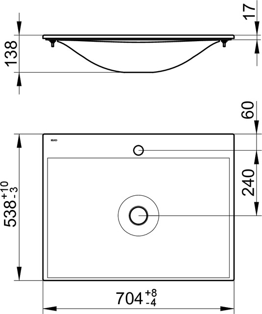 31140310701 Керамический умывальник KEUCO Edition 11 - Вид №2