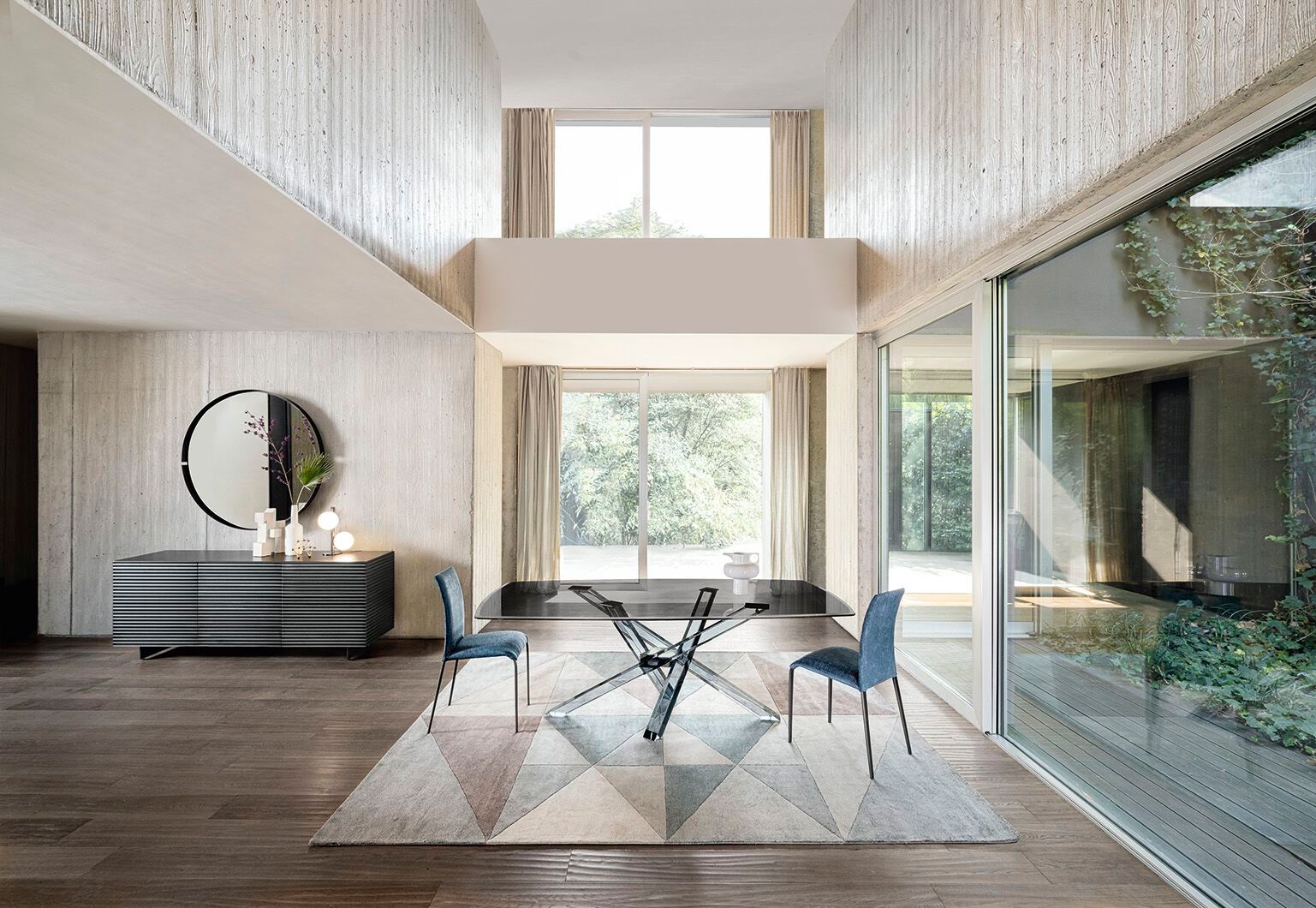 Фиксированный стол с оргстеклом и хрустальной столешницей RIFLESSI Shangai ARCH-00125997 - Вид №1