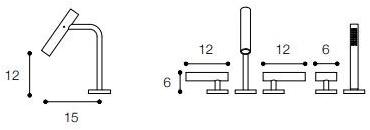 FALPER Комплект для ванны из нержавеющей стали Cilindro sun-id-1450741 - Вид №5