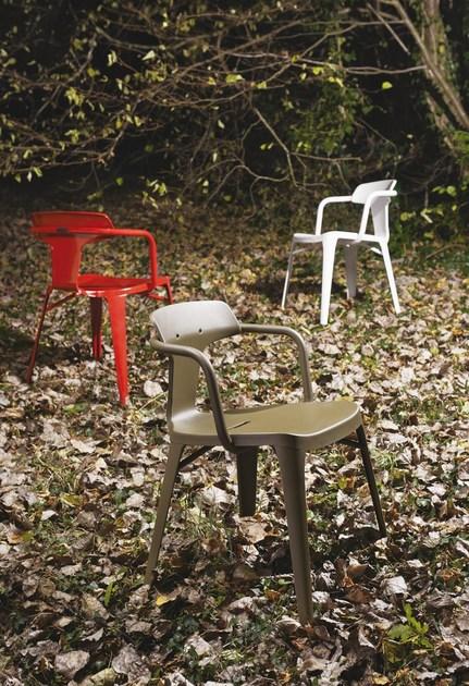 Tolix Штабелируемый стул из нержавеющей стали с подлокотниками sun-id-1450628 - Вид №10