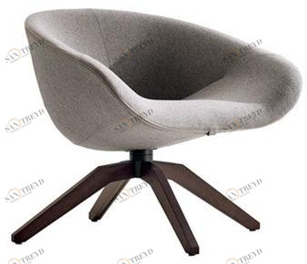 B&B Italia Вращающийся стул на жердочке из ткани Mart sun-id-1355550