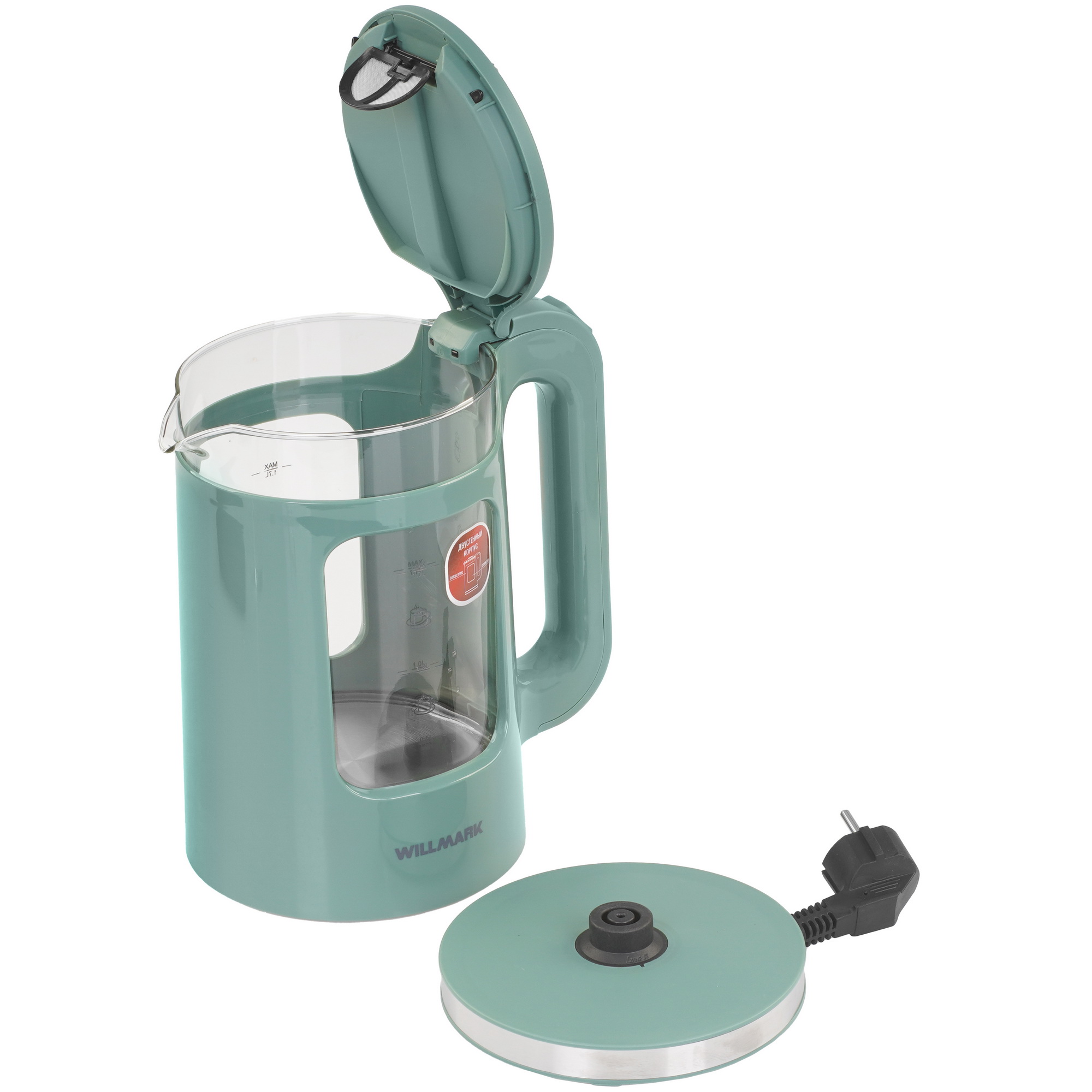 9269578 Электрочайник WILLMARK WEK-1725G зеленый STDN-0021222 - Вид №4