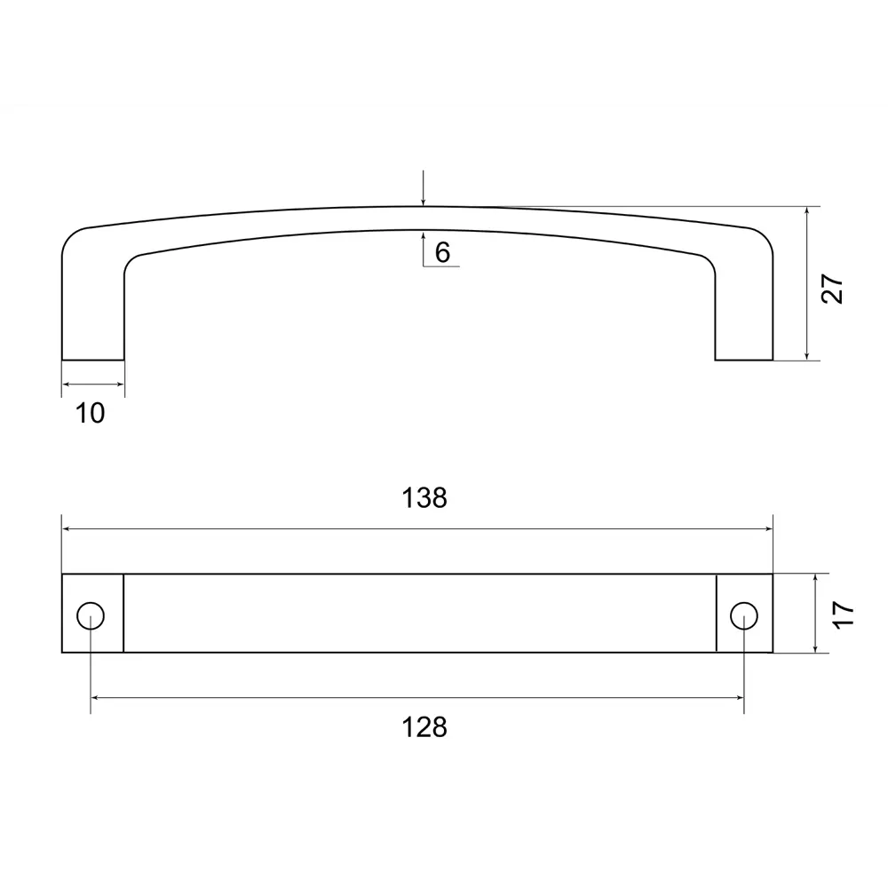 86899603 Ручка-скоба мебельная Arcus ЦАМ 128 мм цвет черный никель STLM-1011168 PALLADIUM  - Вид №2