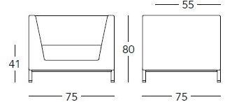 Real Piel Кресло из ткани с подлокотниками Star sun-id-1470979 - Вид №1