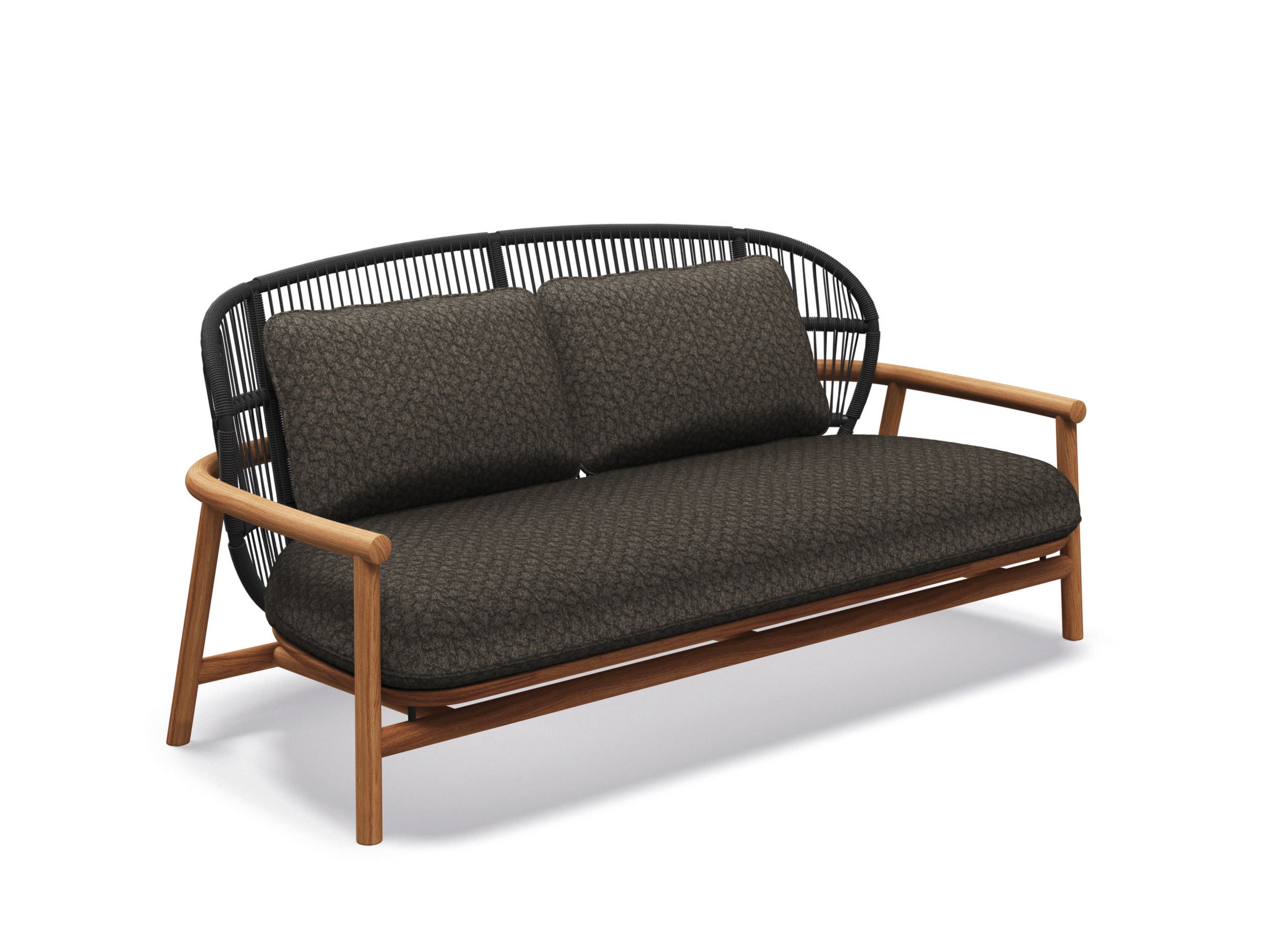 2-местный тканевый и веревочный садовый диван Gloster папоротник ARCH-00027465 - Вид №1