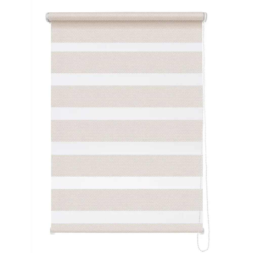 MIAMOZA Рулонная штора день-ночь Liza бежевая 50x160 см 89224847 STLM-1576437