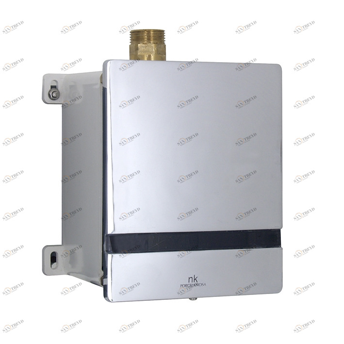 Инфракрасная система смыва для унитаза. Установка в сплошную стену. Работает от сети 230 В. Пластина в комплекте.  Complementos smart line NOKEN 100104527  CHROME 