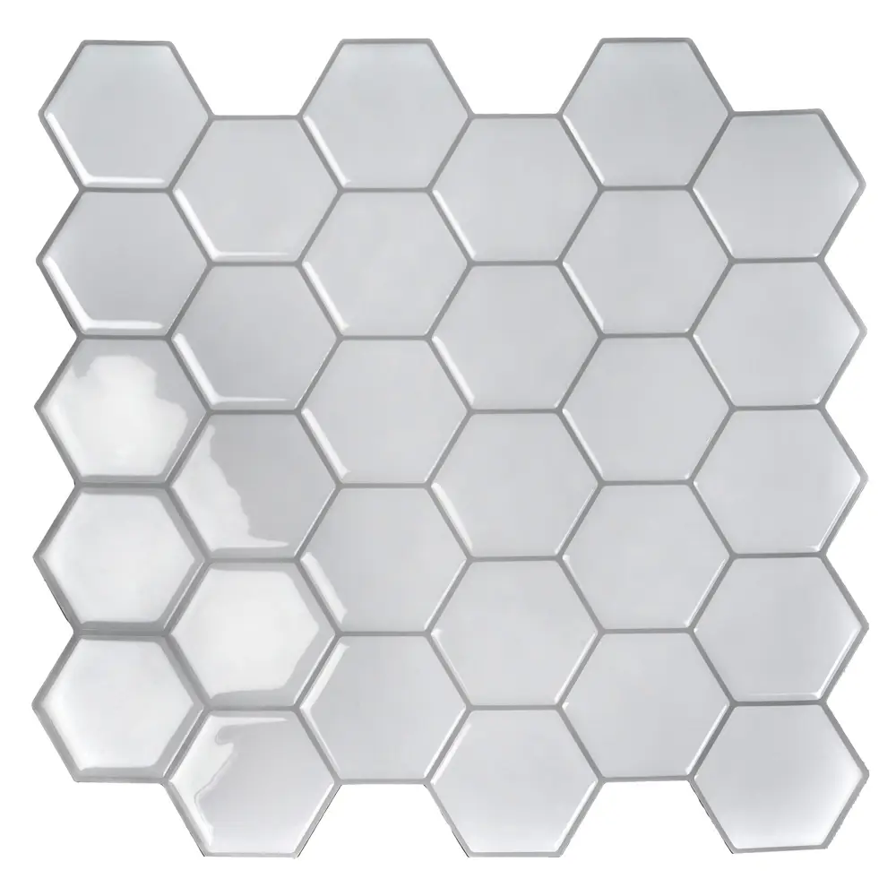 Santreyd Сотовые панели ПВХ молочные 300×300 мм - самоклеящаяся мозаика для стен 89379612 STLM-1457160