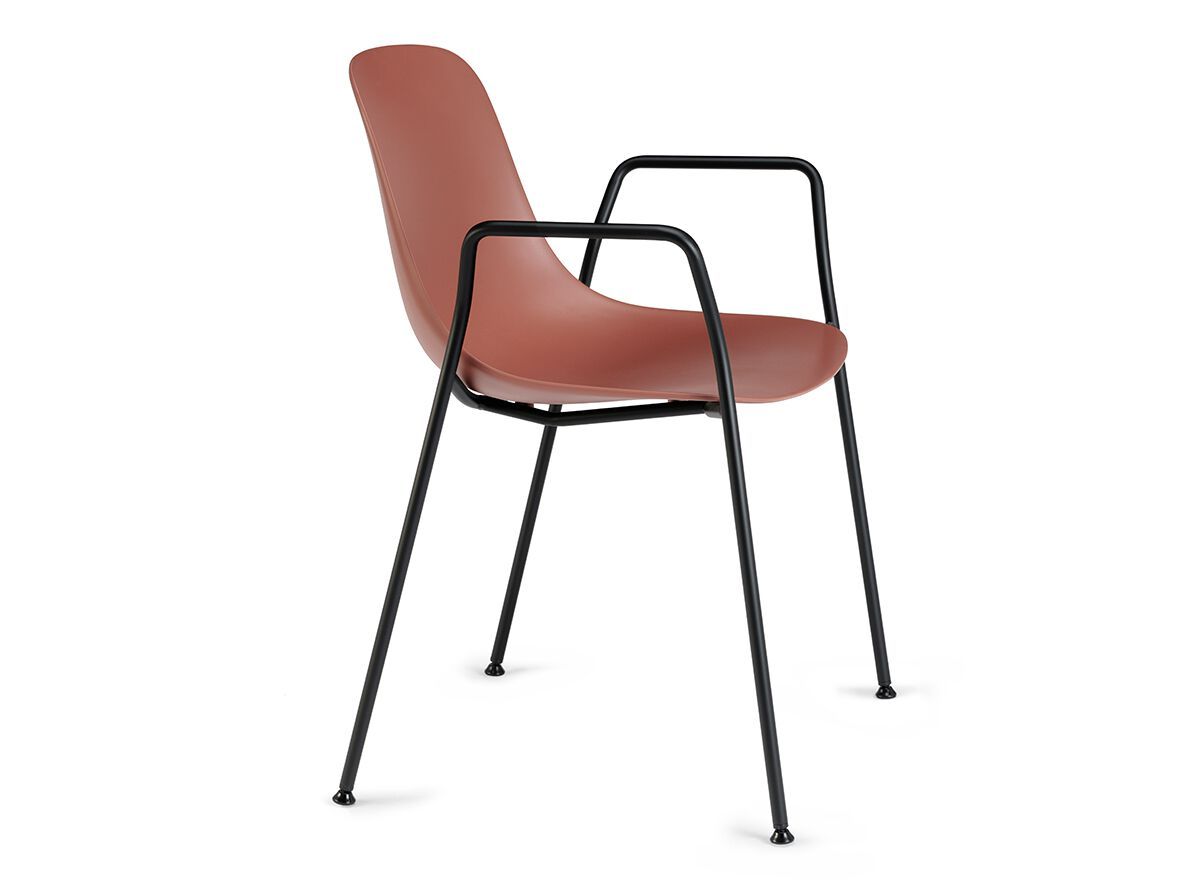 Штабелируемый стул из полипропилена с подлокотниками Infiniti Pure Loop Mono ARCH-00092159