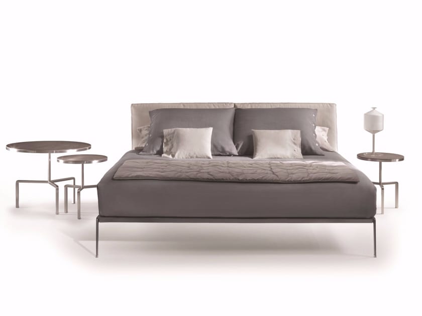 Кожаная двуспальная кровать с мягким изголовьем Flexform Lifesteel ARCH-00108359