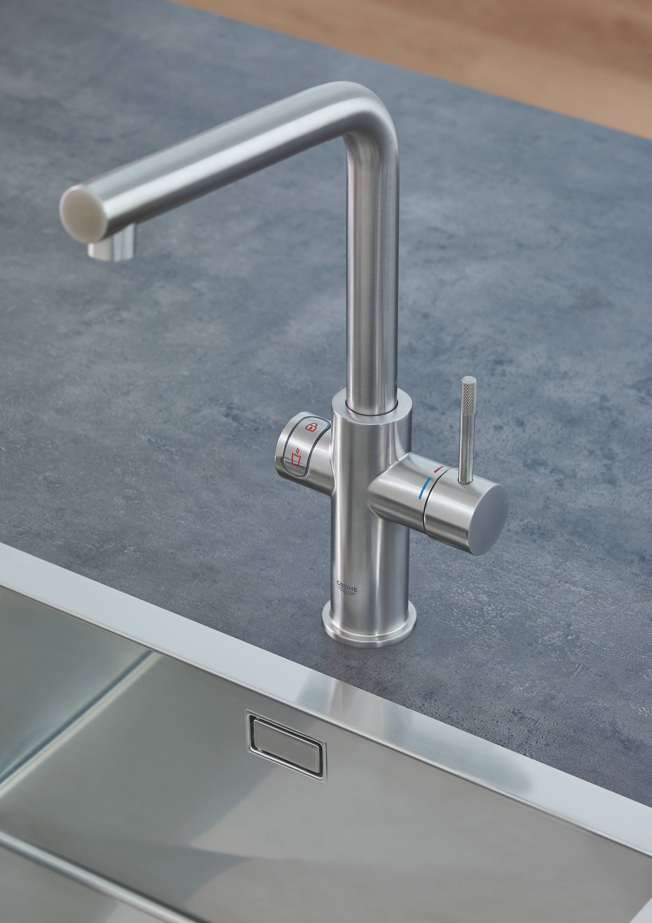 Комплект со смесителем для кухни GROHE Red Duo New, бойлер M-size, суперсталь (30327DC1) - Вид №5