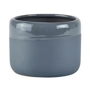 Горшок для растений керамический, темно-серый, D11х8,5 см