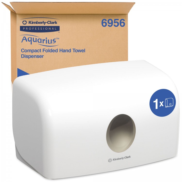 6956 Kimberly Clark Диспенсер для листовых бумажных полотенец белый Kimberly Clark Professional Aquarius 6956 белый  - Вид №1