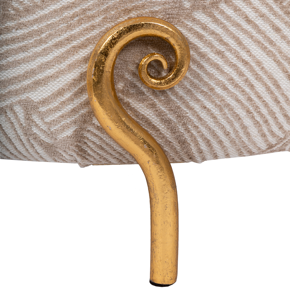 14032 Банкетка Шарман Беж Золото BOGACHO 4627196596221 - Вид №1