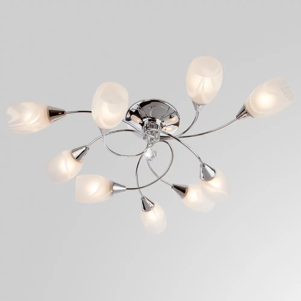 Люстра потолочная Eurosvet Сицилия 2275/9, 9 ламп, 43 м², цвет хром STLM-2164174 - Вид №1