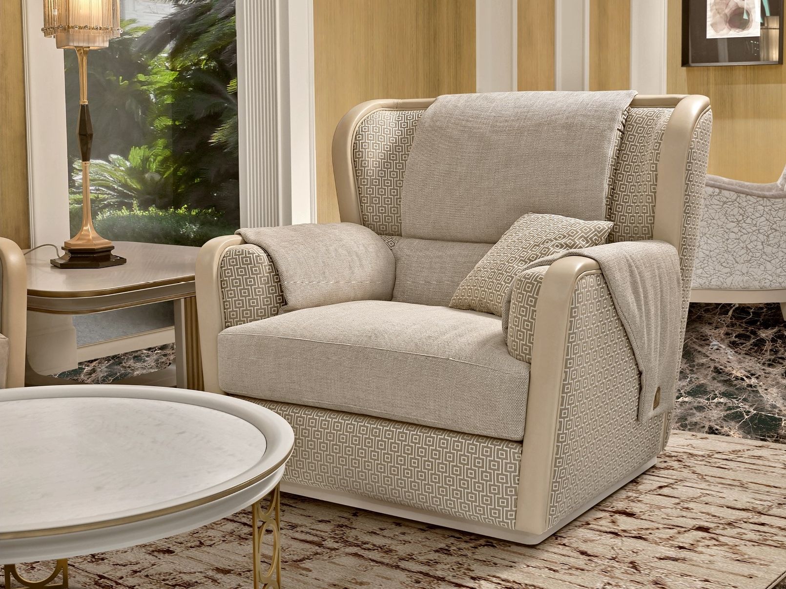 Тканевое кресло с подлокотниками A.R. Arredamenti ARCH-00150410