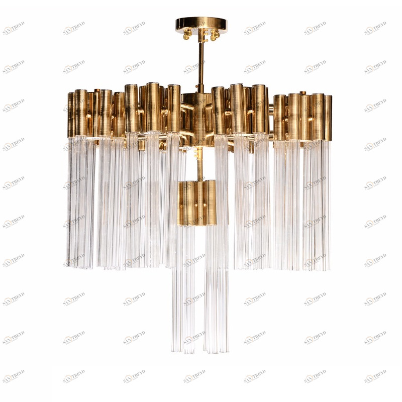Светильник подвесной 75,5х65 см золотой Burj BRCH9076-9 DELIGHT COLLECTION ДИЗАЙНЕРСКИЕ 00-3882401 Золото;прозрачный 